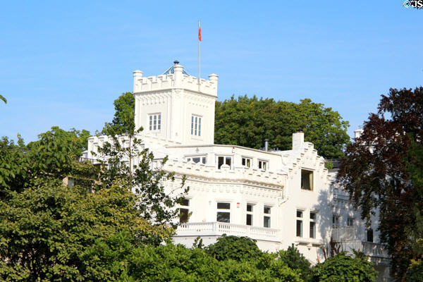 Castle-like building along Harvestehuder Weg. Hamburg, Germany.