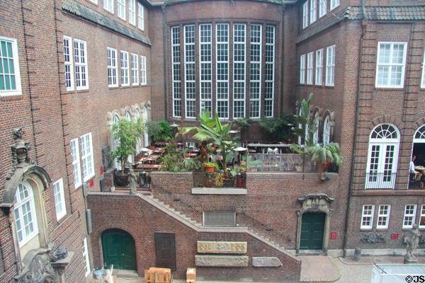 Courtyard of Hamburg History Museum. Hamburg, Germany.