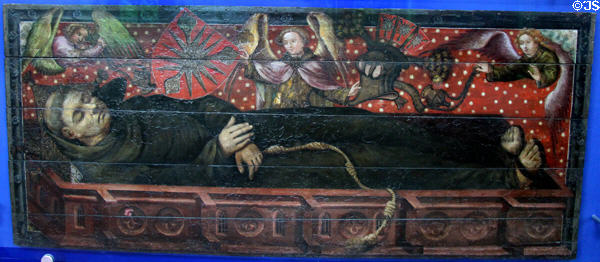Painted sarcophagus of Adolph IV (c1450) at Hamburg History Museum. Hamburg, Germany.