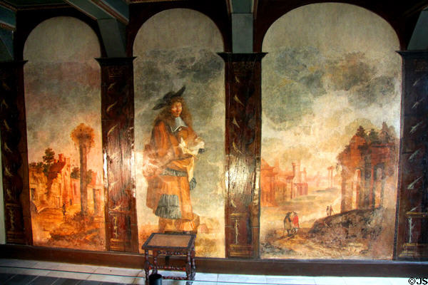 Murals from Hamburg home (c1680) of merchant Peter Rölcke at Hamburg History Museum. Hamburg, Germany.