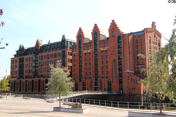 Front facade of International Maritime Museum. Hamburg, Germany.