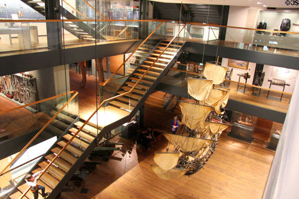 Redesigned interior of International Maritime Museum. Hamburg, Germany.