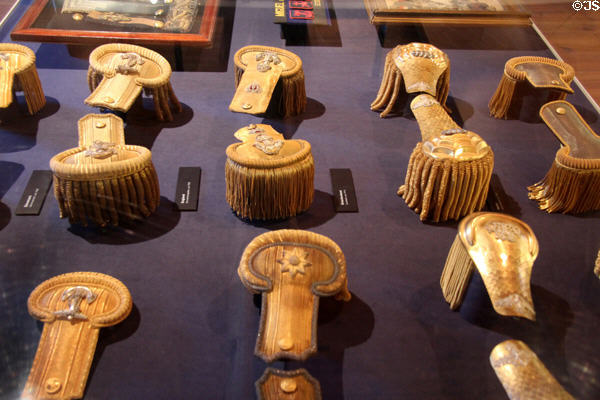 Navy epaulets at International Maritime Museum. Hamburg, Germany.