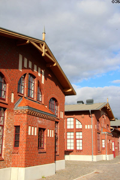 Emigration Museum BallinStadt building (1901) part of an emigration station from 1850 until early 1930's for those waiting to depart to the Americas. Hamburg, Germany.