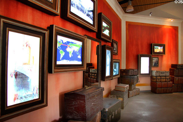 Gallery at Emigration Museum BallinStadt. Hamburg, Germany.