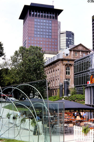 View north from new Opera House to Taunustor (2011). Frankfurt am Main, Germany.