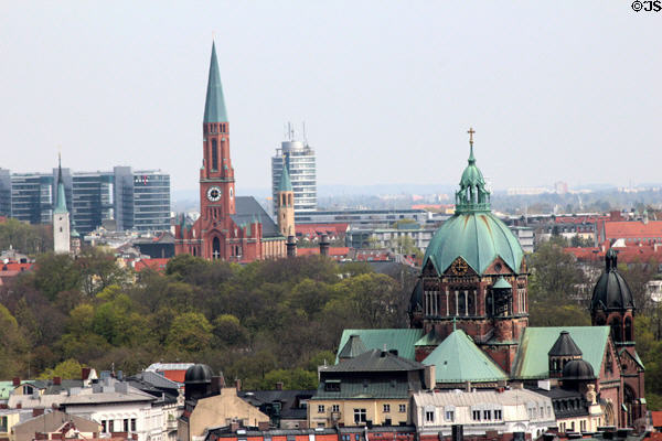 View northeast from Neues Rathaus Tower. Munich, Germany.
