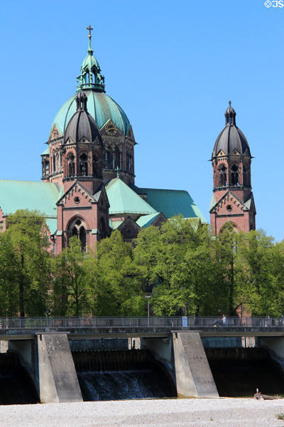 Domes of St Lukas. Munich, Germany.