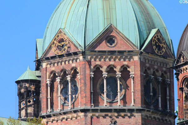 Central dome of St Lukas. Munich, Germany.