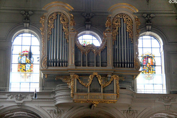 Organ at St Michael Kirche. Munich, Germany.