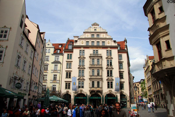 Orlando haus (1899) across from Hofbrauhaus. Munich, Germany.
