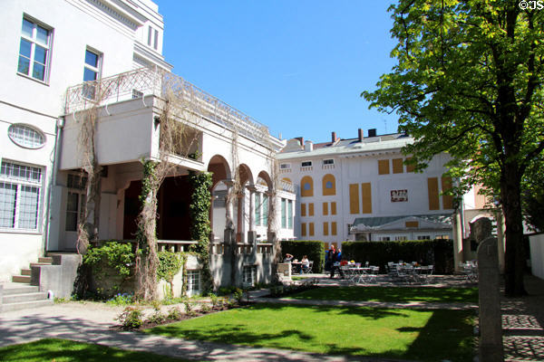 Rear garden at Villa Stuck Museum. Munich, Germany.