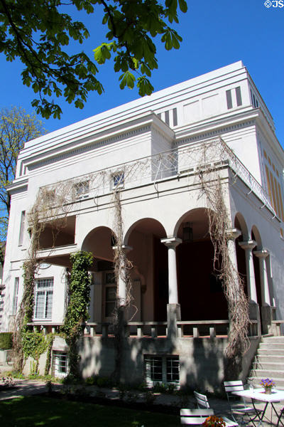 Rear terrace at Villa Stuck Museum. Munich, Germany.