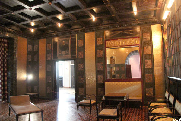 Neo Grecian-style but modern sitting room by Franz von Stuck at Villa Stuck Museum. Munich, Germany.