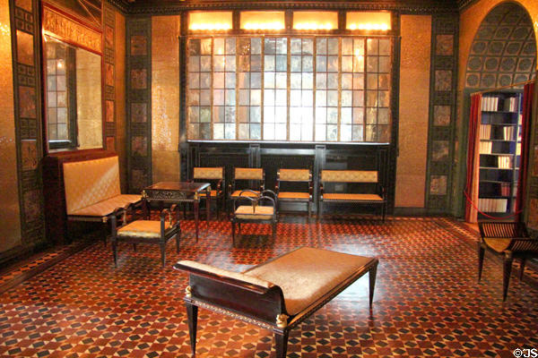 Neo Grecian-style but modern reception room by Franz von Stuck at Villa Stuck Museum. Munich, Germany.