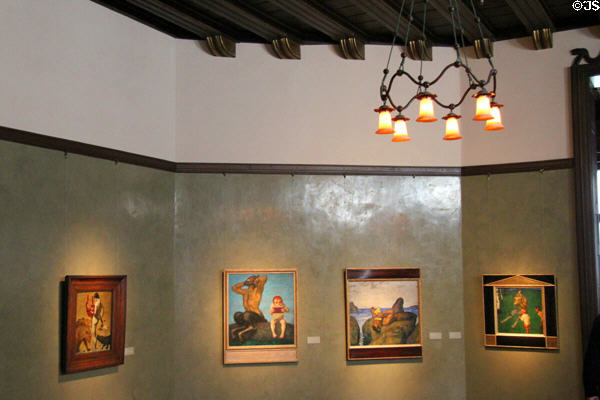 Franz von Stuck paintings at Villa Stuck Museum. Munich, Germany.