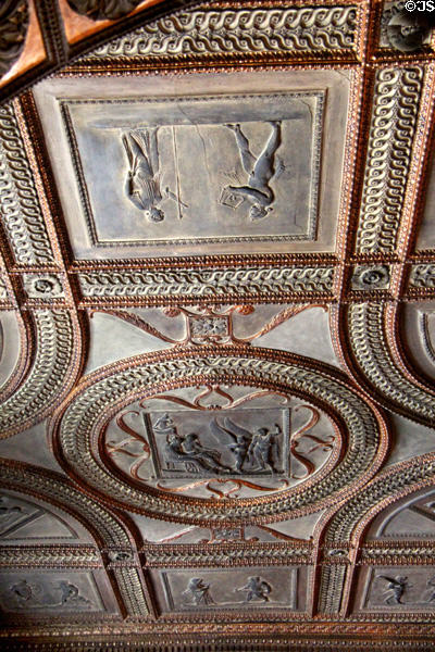 Grecian ceiling by Franz von Stuck at Villa Stuck Museum. Munich, Germany.