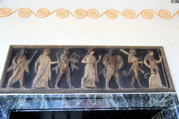 Grecian frieze by Franz von Stuck at Villa Stuck Museum. Munich, Germany.