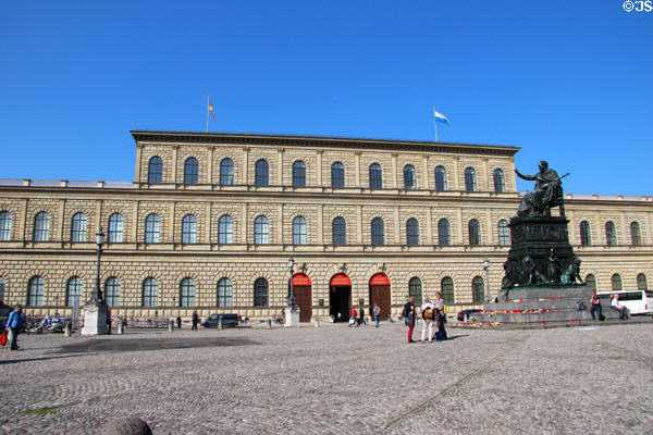Munich Residenz (1826-35) a palace expansion done under King Ludwig I of Bavaria. Munich, Germany. Style: Florentine Palazzo. Architect: Leo von Klenze.