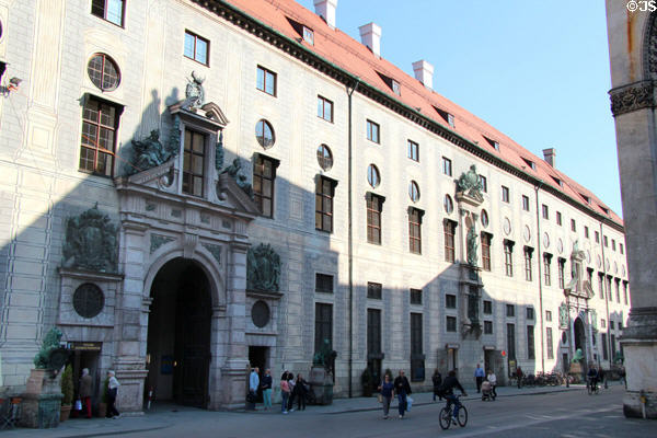 Munich Residenz across Residenzstraße from Feldherrnhalle. Munich, Germany.