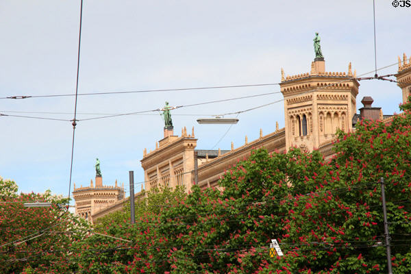 Government of Upper Bavaria building (Maximilianstrasse) across from Five Continents Museum. Munich, Germany.