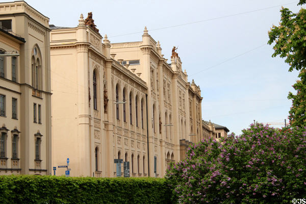 Five Continents Museum (1859-65) (Maximilianstrasse) was constructed for Bavarian National Museum. Munich, Germany. Architect: Eduard Riedel.