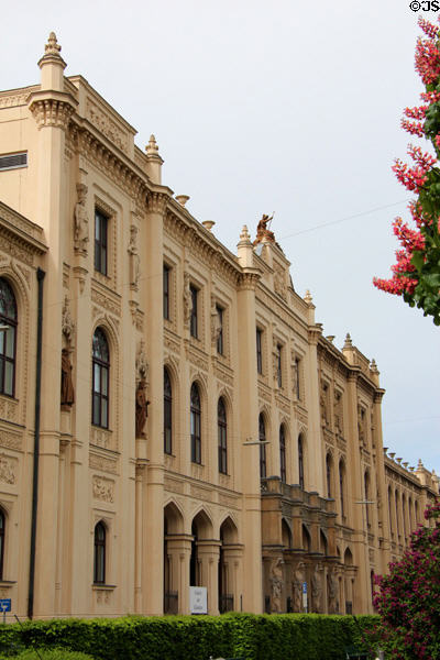 Elaborate features of Five Continents Museum. Munich, Germany.
