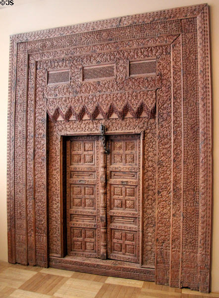 Muslim carved doorway at Five Continents Museum. Munich, Germany.