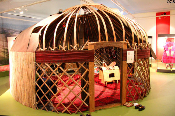 Turkmenistan Nomadic yurt from Asia at Five Continents Museum. Munich, Germany.