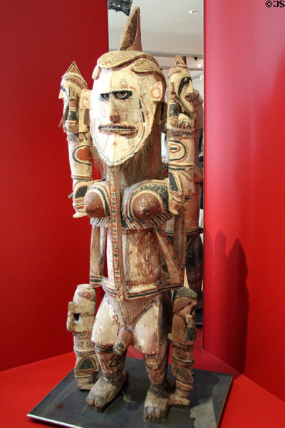 Carved Uli figures from central New Ireland Polynesia at Five Continents Museum. Munich, Germany.