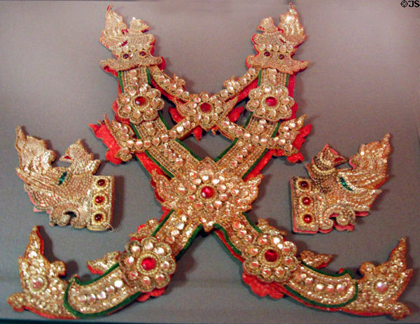 Breast & arm jewelry (prior 1911) from Mandalay, Burma at Five Continents Museum. Munich, Germany.