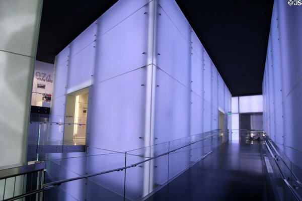 Modern architecture interior at BMW Museum. Munich, Germany.