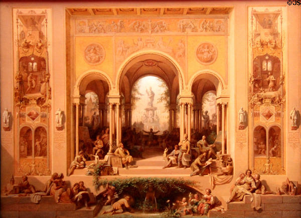 Art Flowering in Munich painting (1861) by Eugen Napoleon Neureuther at Schackgalerie. Munich, Germany.