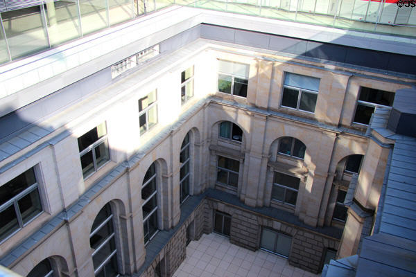 Interior courtyard of German Bundestag. Berlin, Germany.