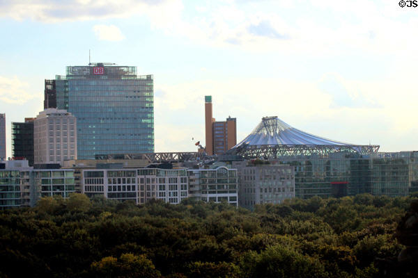 Potsdamer Platz from top of German Bundestag. Berlin, Germany.