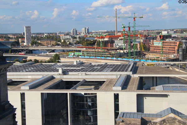Paul Loebe Parliamentary Office Building from top of German Bundestag. Berlin, Germany.