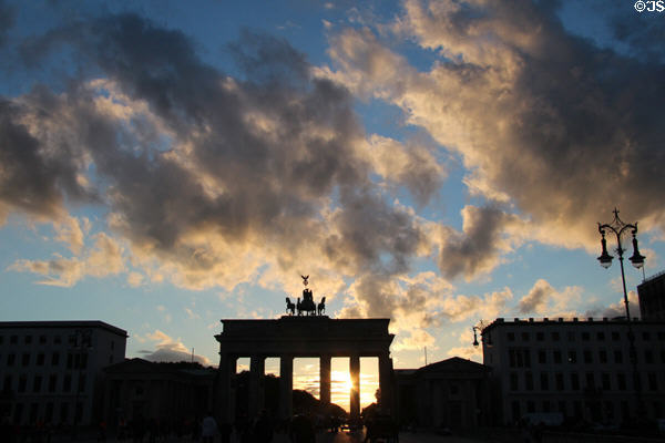Brandenburg Gate at sunset. Berlin, Germany.