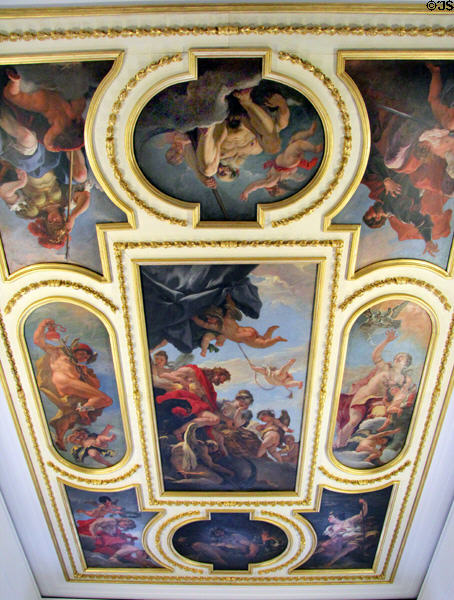 Baroque ceiling at Berlin Gemaldegalerie. Berlin, Germany.