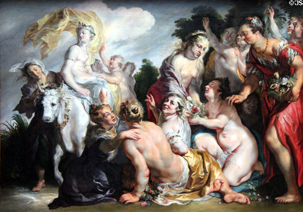 Kidnapping of Europe painting (c1615-6) by Jacob Jordaens at Berlin Gemaldegalerie. Berlin, Germany.
