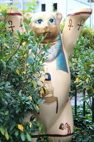 Berlin bear street art with Egyptian themes. Berlin, Germany.