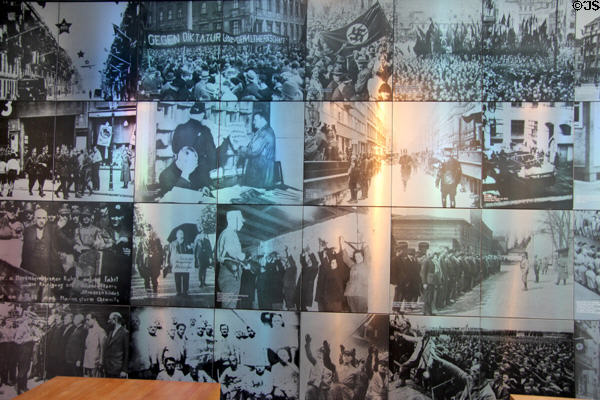 Photographic display of Nazi times at German Resistance Memorial Center. Berlin, Germany.