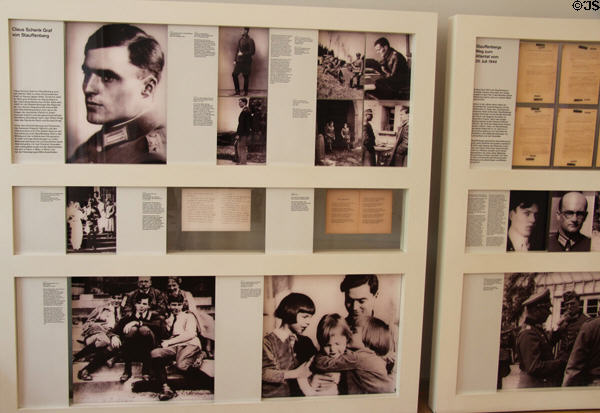 Photographic display of Officer Resistance members at German Resistance Memorial Center. Berlin, Germany.