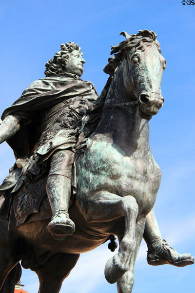 Equestrian statue of Friedrich Wilhelm I, Elector of Brandenburg at Charlottenberg Palace. Berlin, Germany.