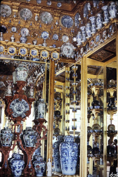 Porcelain cabinet in old wing of Charlottenberg Palace. Berlin, Germany.