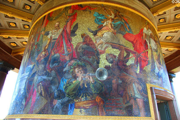 Unification of Prussian Reich mosaic (1874-5) by Anton von Werner at Victory Column. Berlin, Germany.