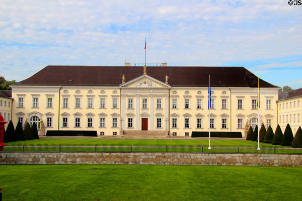 Bellevue Palace (1786) home of German president in Tiergarten Park. Berlin, Germany.
