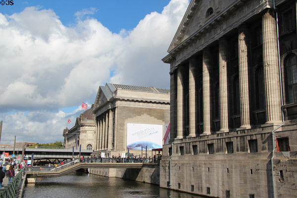 Pergamon Museum over canal of Museum Island. Berlin, Germany.