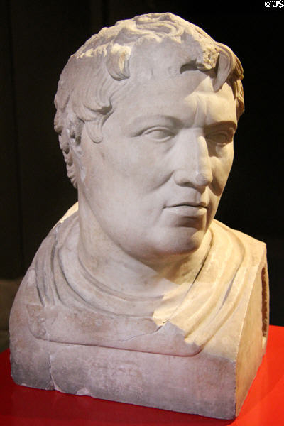 Portrait head of Philetairos (30 BCE copy of c280 BCE original) from Herculaneum at Pergamon Museum. Berlin, Germany.