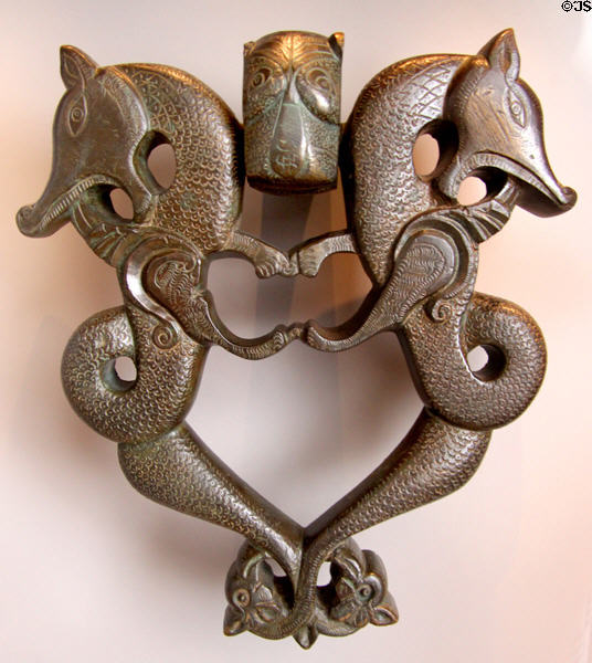 Door knocker with dragon design (c1200) from SE Turkey at Pergamon Museum. Berlin, Germany.