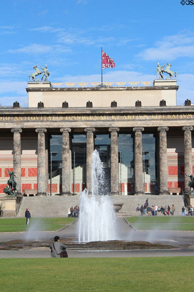 Fountain before Altes Museum Berlin (1830) one of Staatliche Museen zu Berlin. Berlin, Germany.